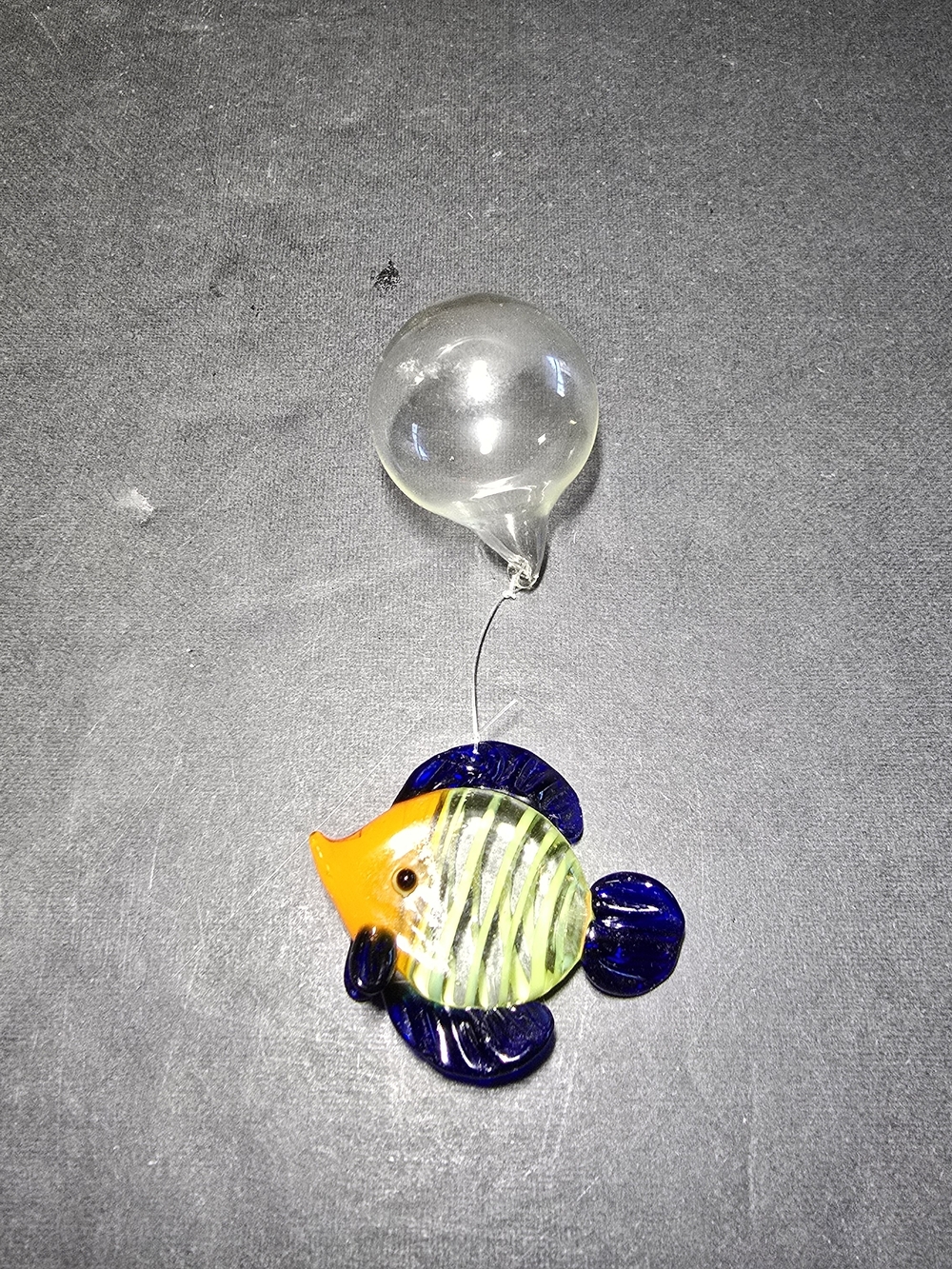 Lot of 4 LS Arts Blown Glass Floating Fish Bubble Tropical Tank Aquarium Decor - Picture 5 of 10
